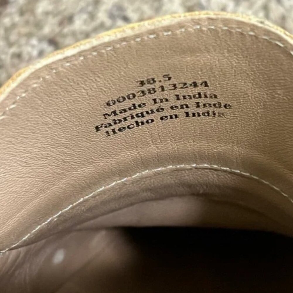 Free People Lyra Lug Sole Loafers Caramel Brown Size 38.5 - fits more like 8.5 - Picture 9 of 11